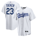 Los Angeles Dodgers Kyle Tucker Nike White Home Replica Jersey product image 1, provided for visual reference and product