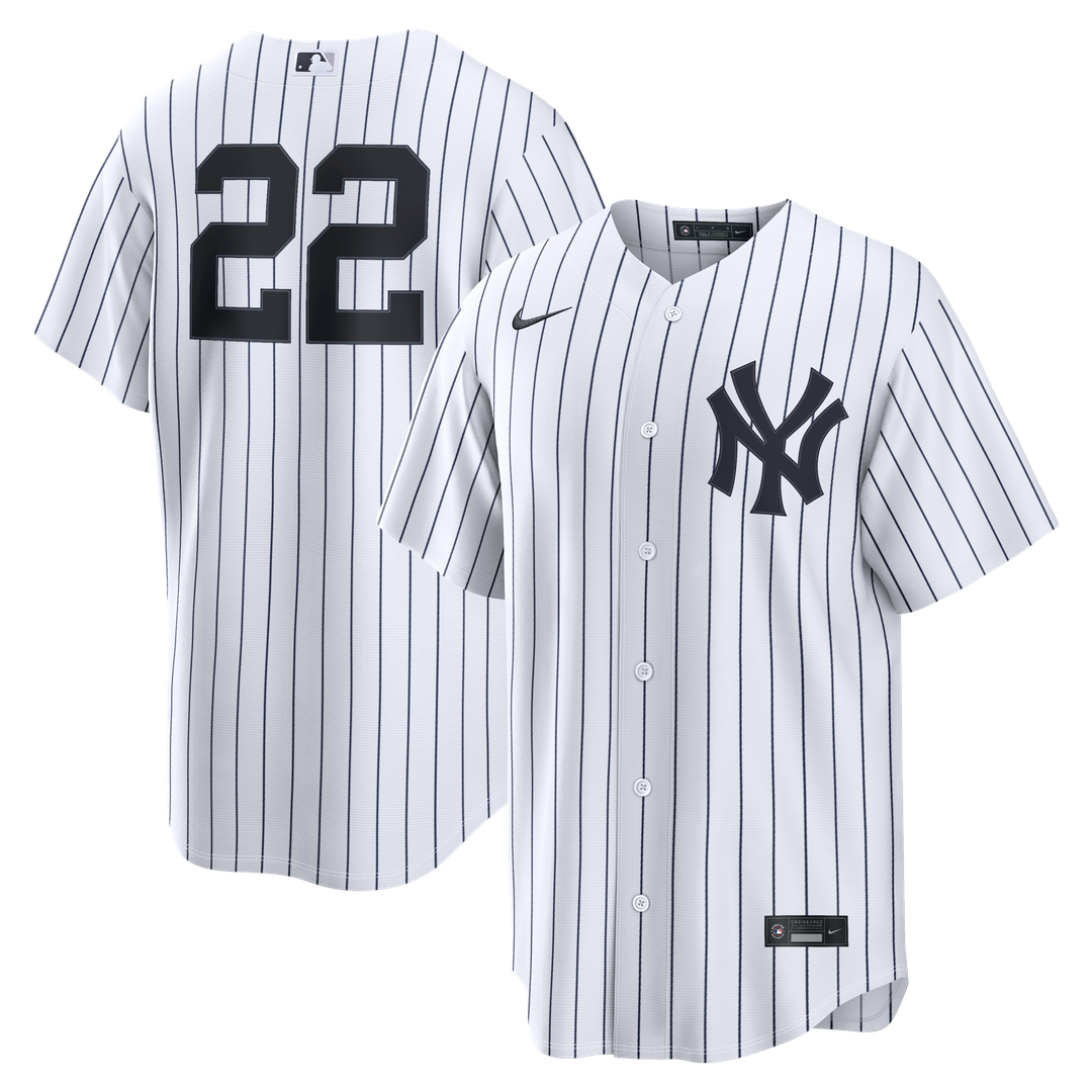 New York Yankees Ben Rice Nike White Home Replica Jersey product image 1, provided for visual reference and product detail