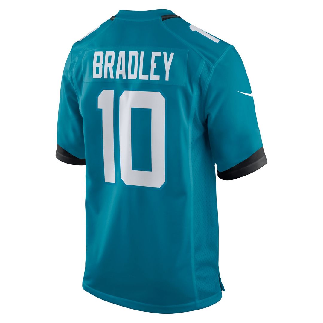 Jacksonville Jaguars Carter Bradley Nike Teal Team Game Jersey product image 3, provided for visual reference and product
