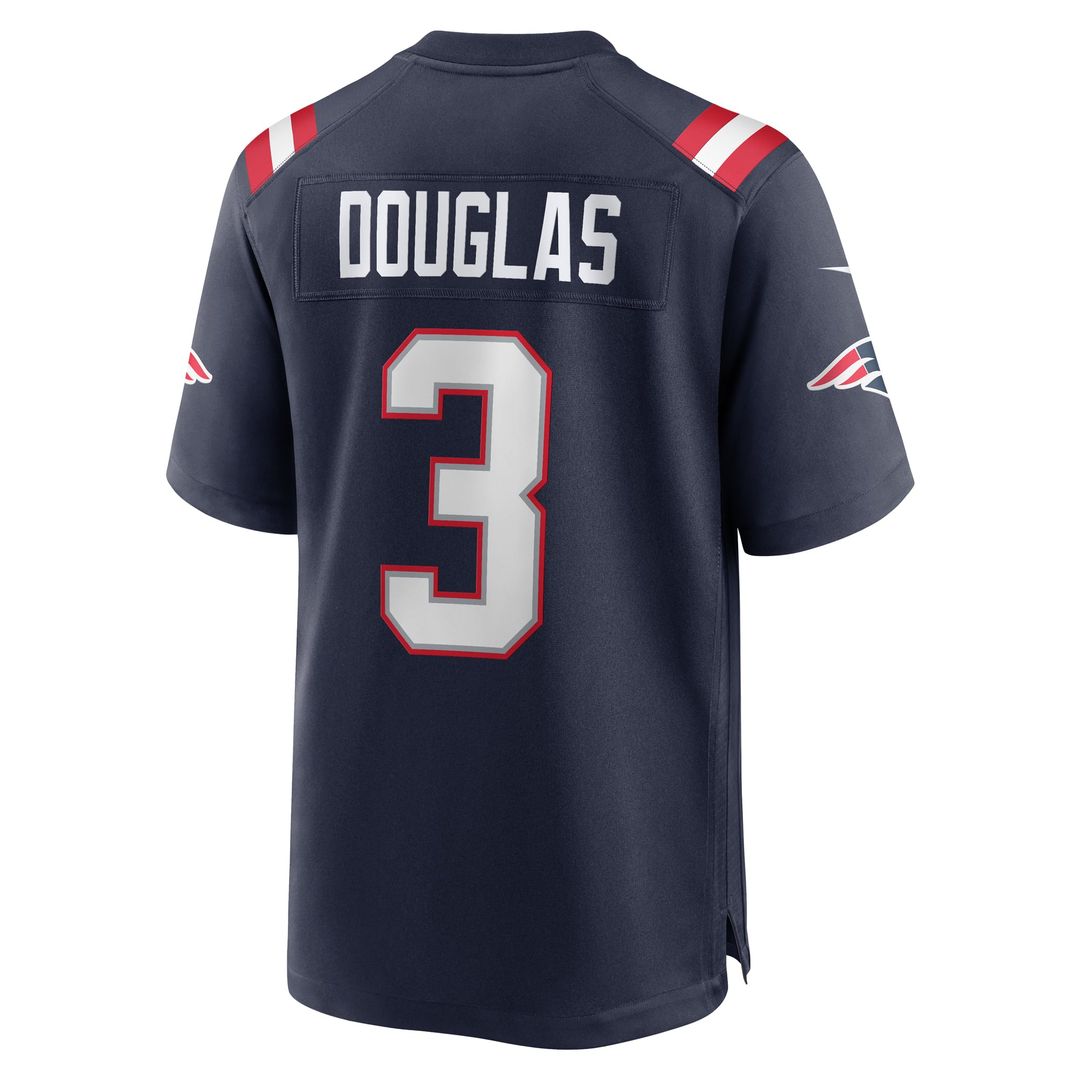 New England Patriots Demario Douglas Nike Navy Game Jersey product image 3, provided for visual reference and product detail