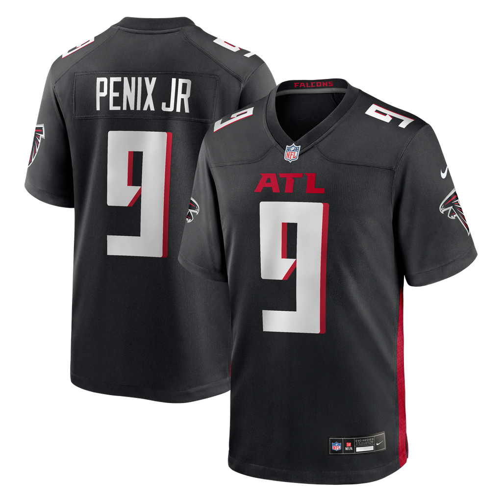 Atlanta Falcons Michael Penix Jr. Nike Black Player Game Jersey product image 1, provided for visual reference and product