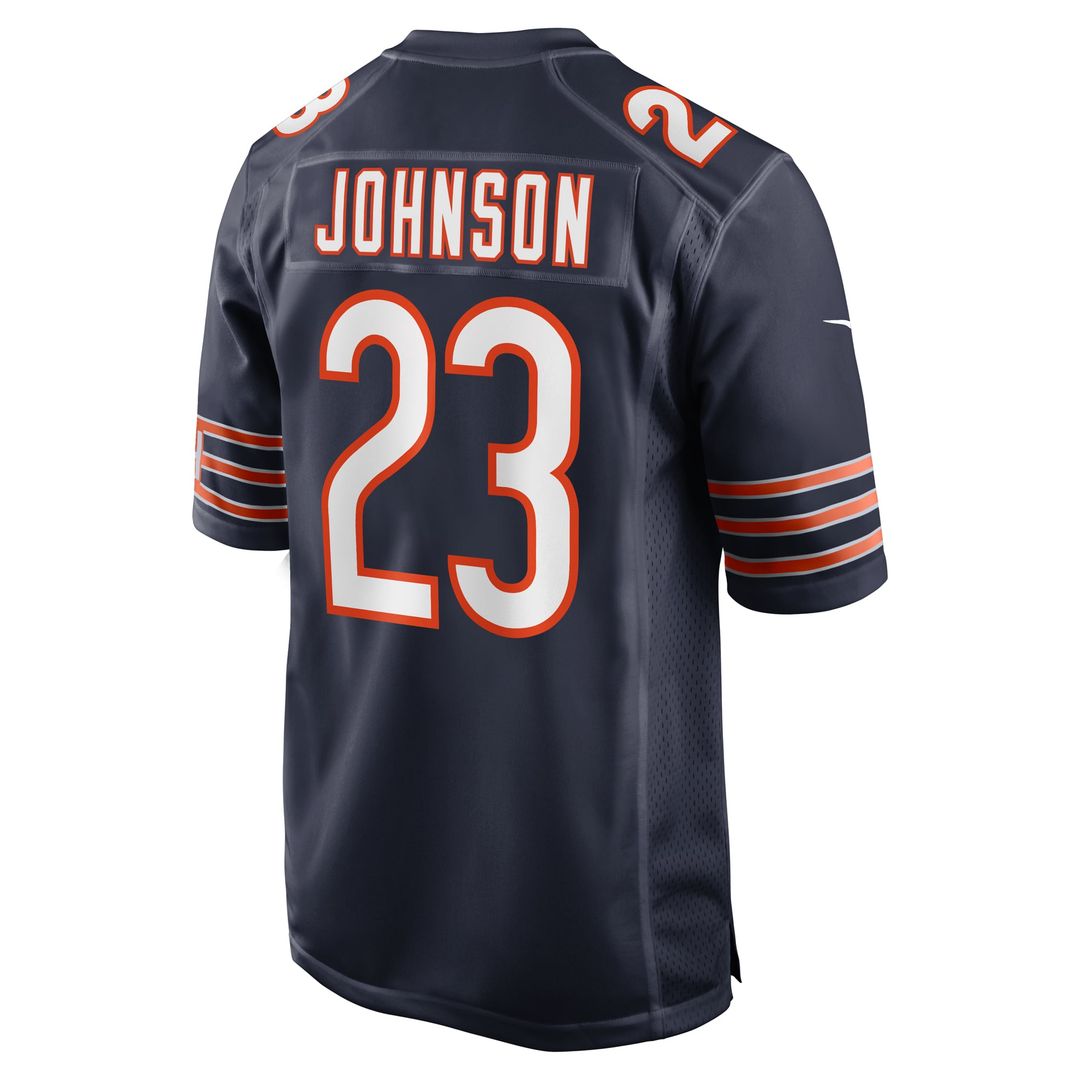 Chicago Bears Roschon Johnson Nike Navy Team Game Jersey product image 3, provided for visual reference and product detail