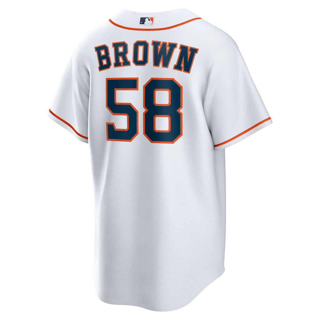 Houston Astros Hunter Brown Nike White Home Replica Jersey product image 3, provided for visual reference and product detail