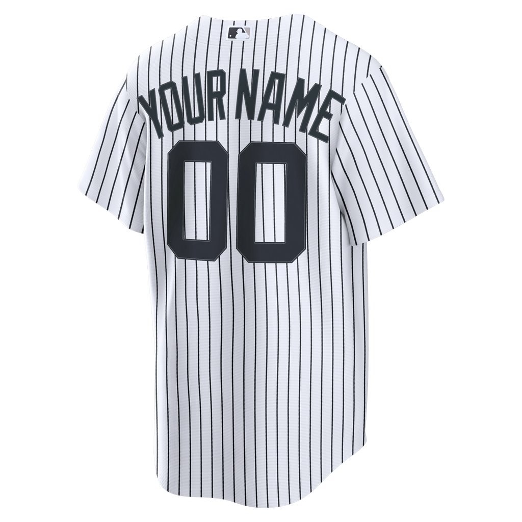 New York Yankees Nike White Home Stadium Custom Jersey product image 3, provided for visual reference and product detail