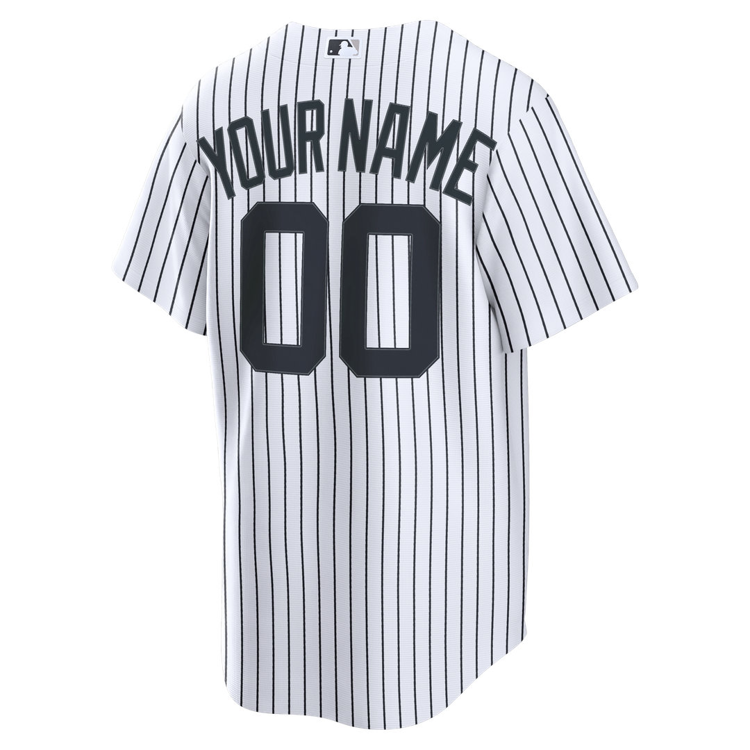 New York Yankees Nike White Home Stadium Custom Jersey product image 3, provided for visual reference and product detail