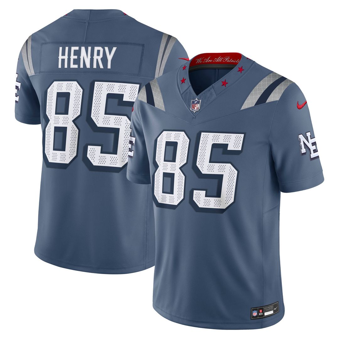 New England Patriots Hunter Henry Nike Blue Rivalries Collection Stitched Limited Jersey product image 1, provided for