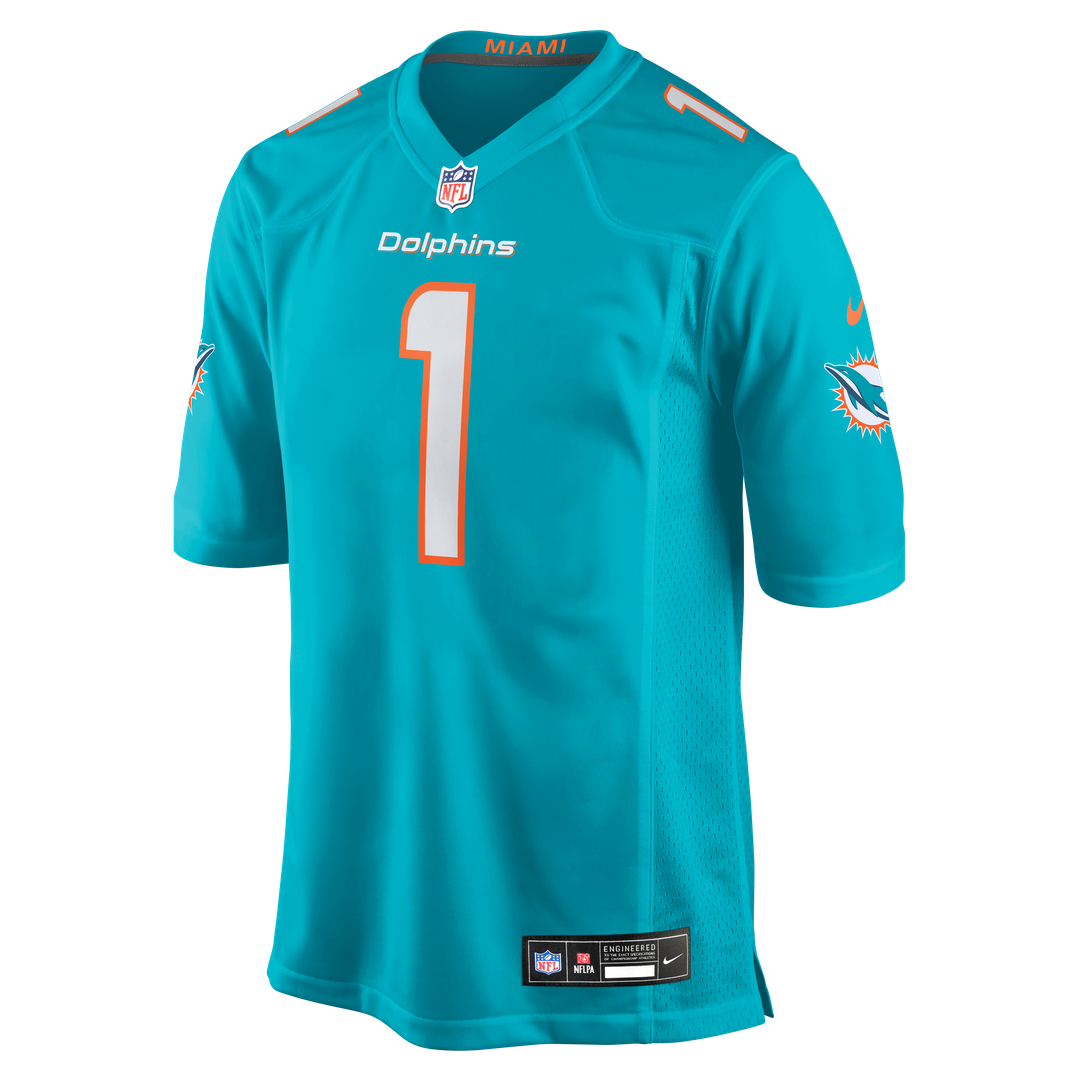 Miami Dolphins Chris Johnson Nike Aqua Team Game Jersey product image 2, provided for visual reference and product detail
