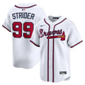 Atlanta Braves Spencer Strider Nike White Home Limited Player Jersey product image 1, provided for visual reference and