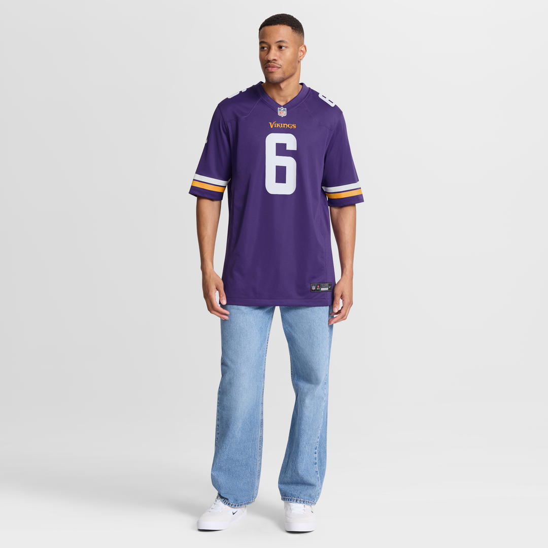 Minnesota Vikings Brian Asamoah II Nike Purple Game Jersey product image 7, provided for visual reference and product detail