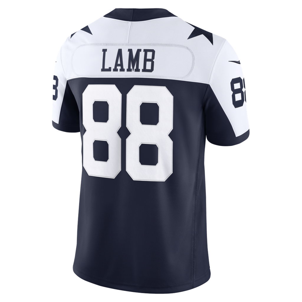 Dallas Cowboys CeeDee Lamb Nike White Vapor F.U.S.E. Stitched Limited Jersey product image 9, provided for visual reference