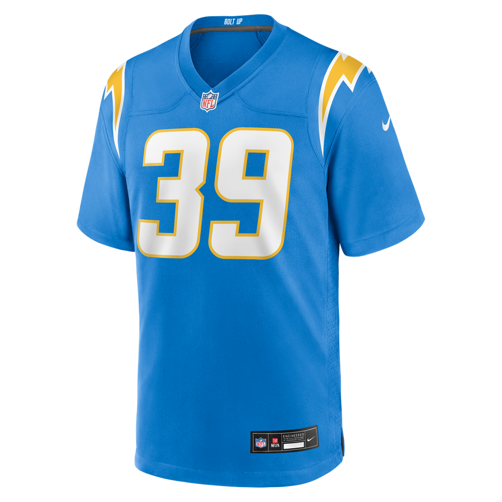 Los Angeles Chargers Eric Rogers Nike Powder Blue Team Game Jersey product image 2, provided for visual reference and