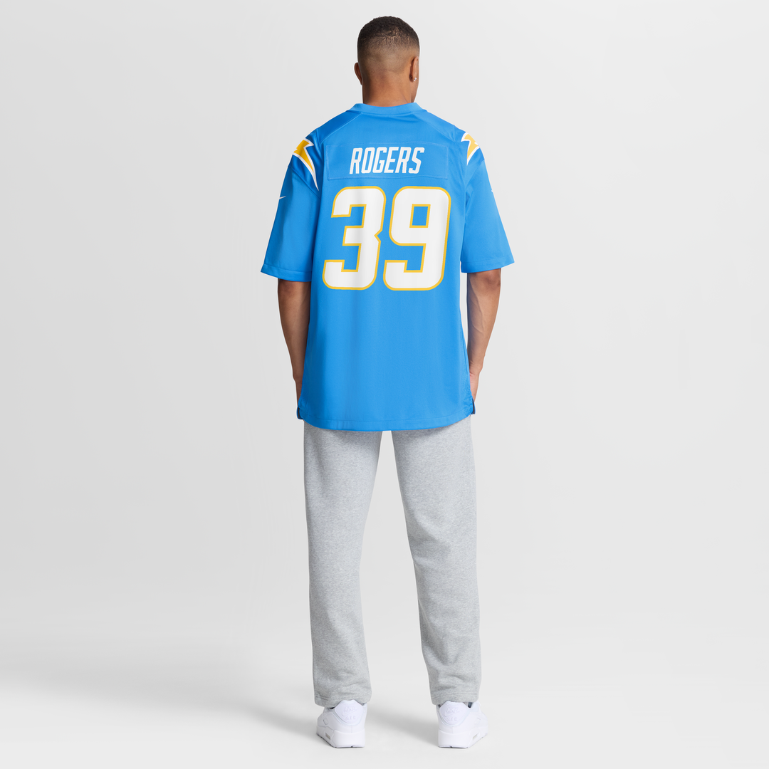 Los Angeles Chargers Eric Rogers Nike Powder Blue Team Game Jersey product image 8, provided for visual reference and