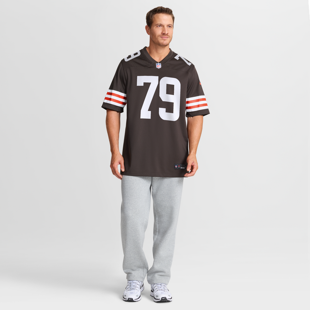 Cleveland Browns Dawand Jones Nike Brown Team Game Jersey product image 7, provided for visual reference and product detail