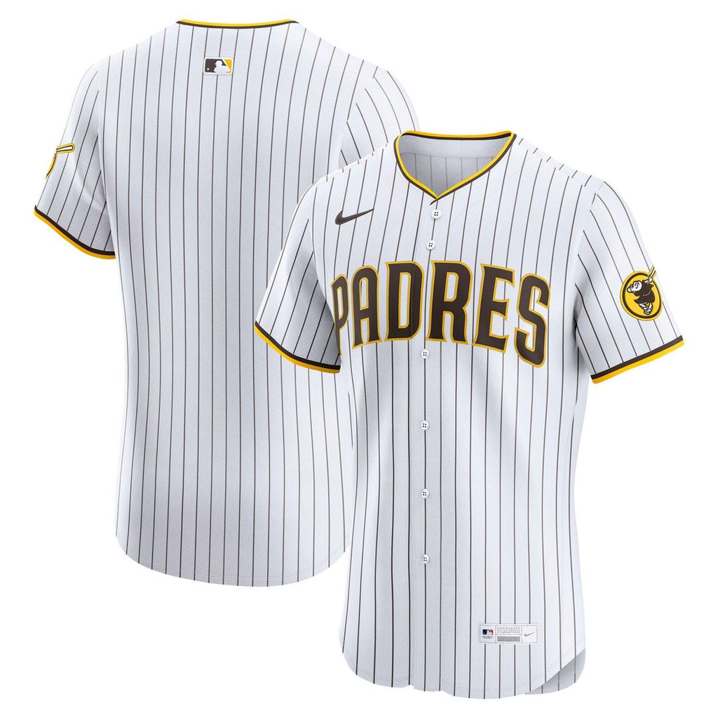 San Diego Padres Nike White Home Elite Jersey product image 1, provided for visual reference and product detail review