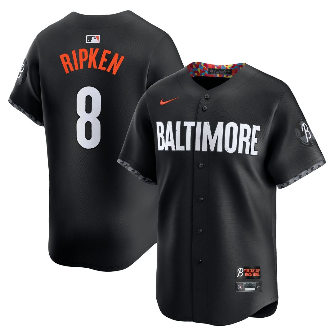 Baltimore Orioles Cal Ripken Jr. Nike Black City Connect Limited Player Jersey product image 1, provided for visual