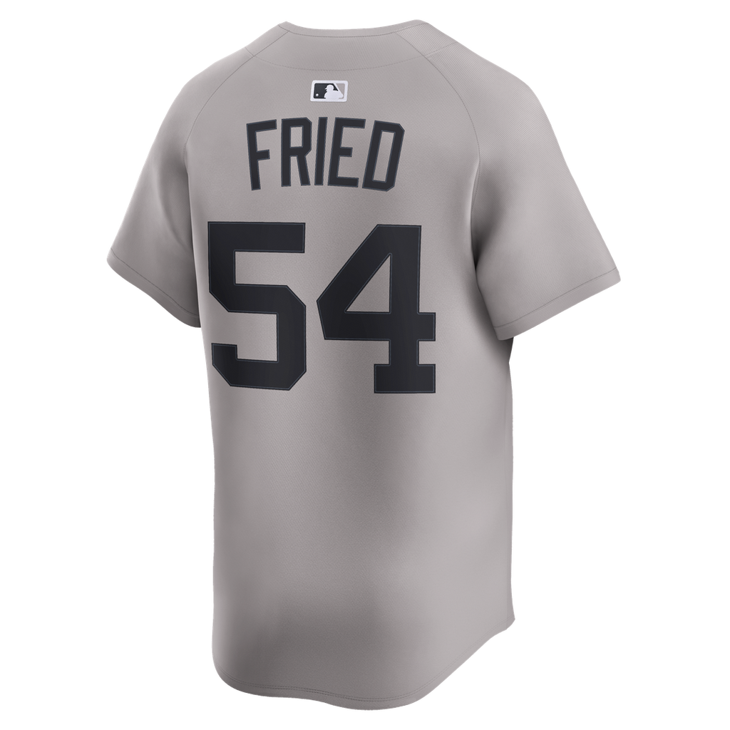 New York Yankees Max Fried Nike Gray Road Limited Player Jersey product image 3, provided for visual reference and product