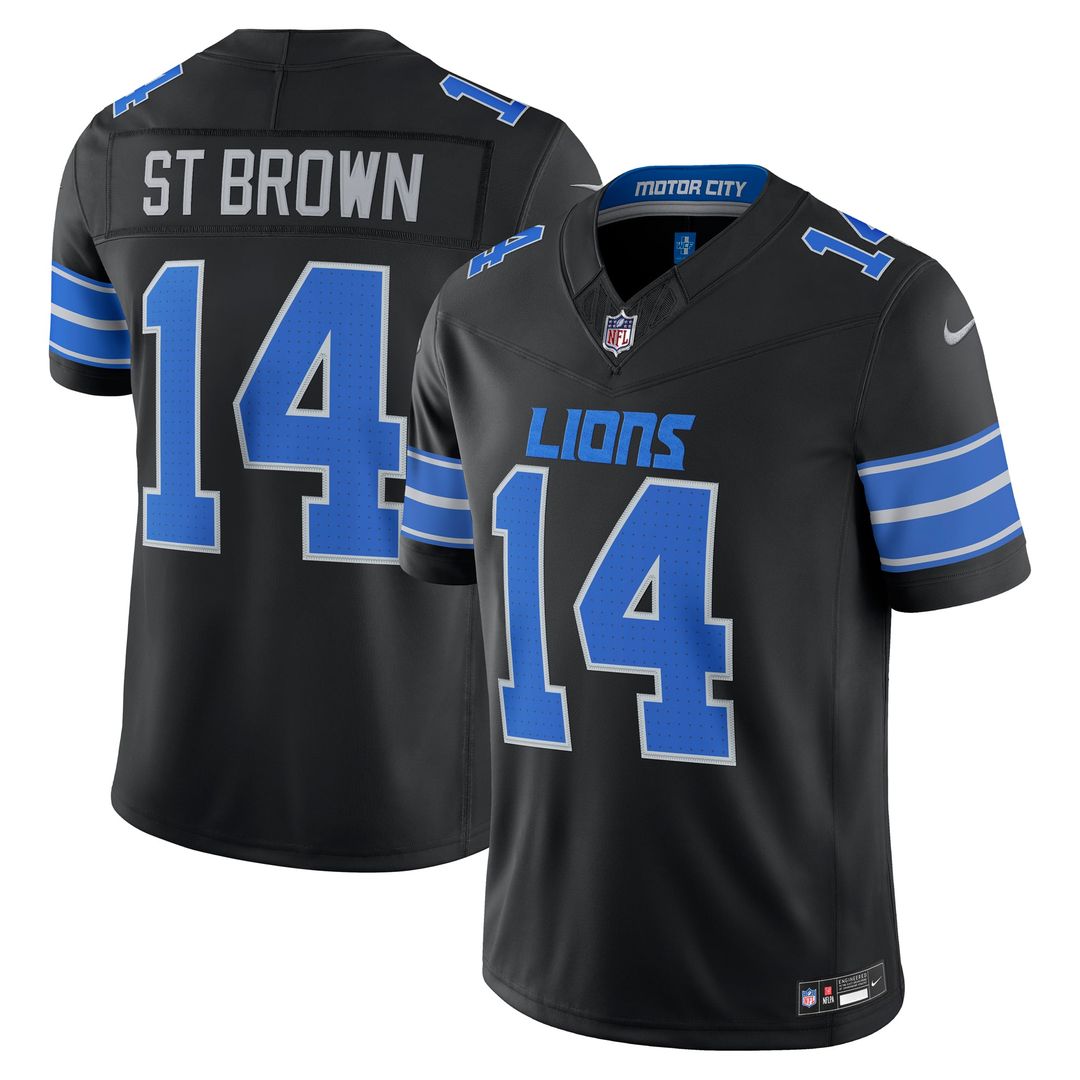 Detroit Lions Amon-Ra St. Brown Nike White Vapor F.U.S.E. Stitched Limited Jersey product image 21, provided for visual