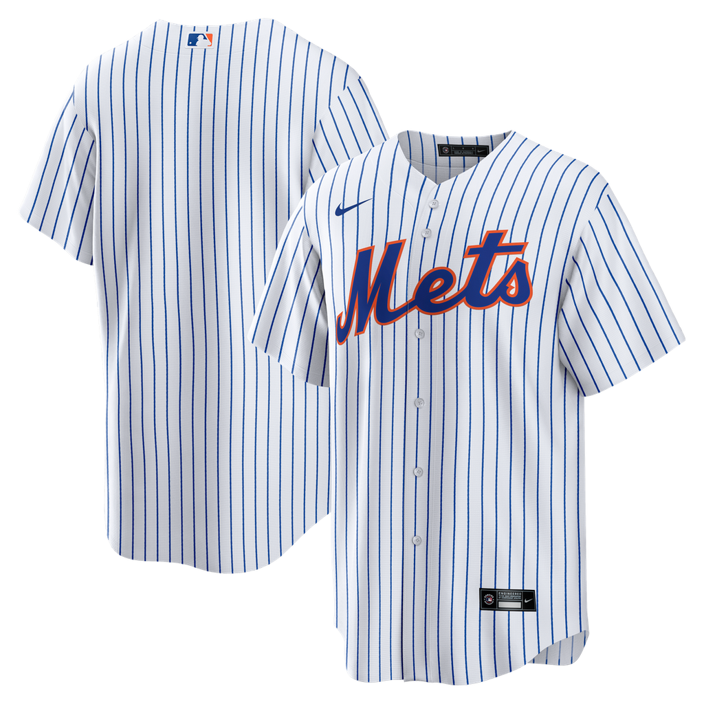 New York Mets Nike White Home Big & Tall Replica Jersey product image 1, provided for visual reference and product detail