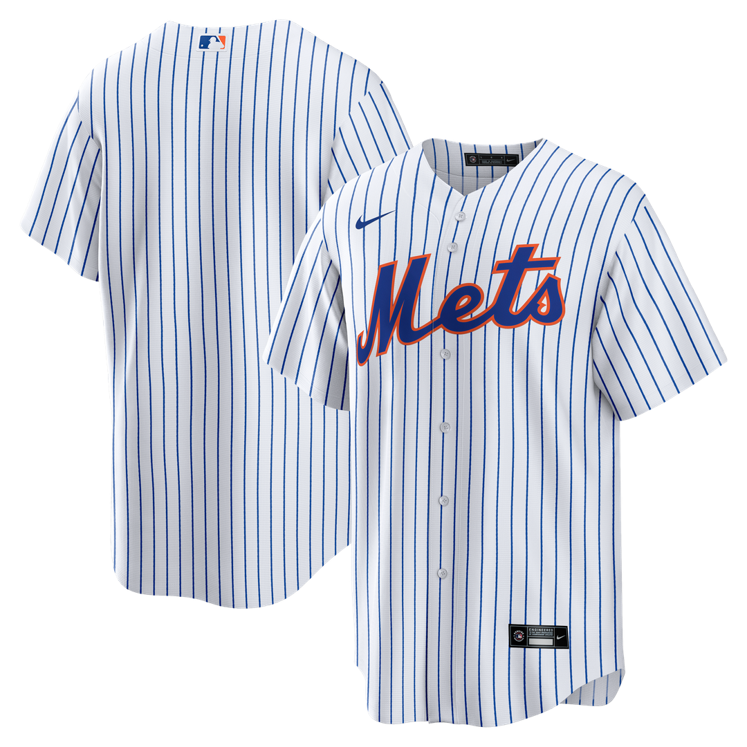 New York Mets Nike White Home Big & Tall Replica Jersey product image 1, provided for visual reference and product detail