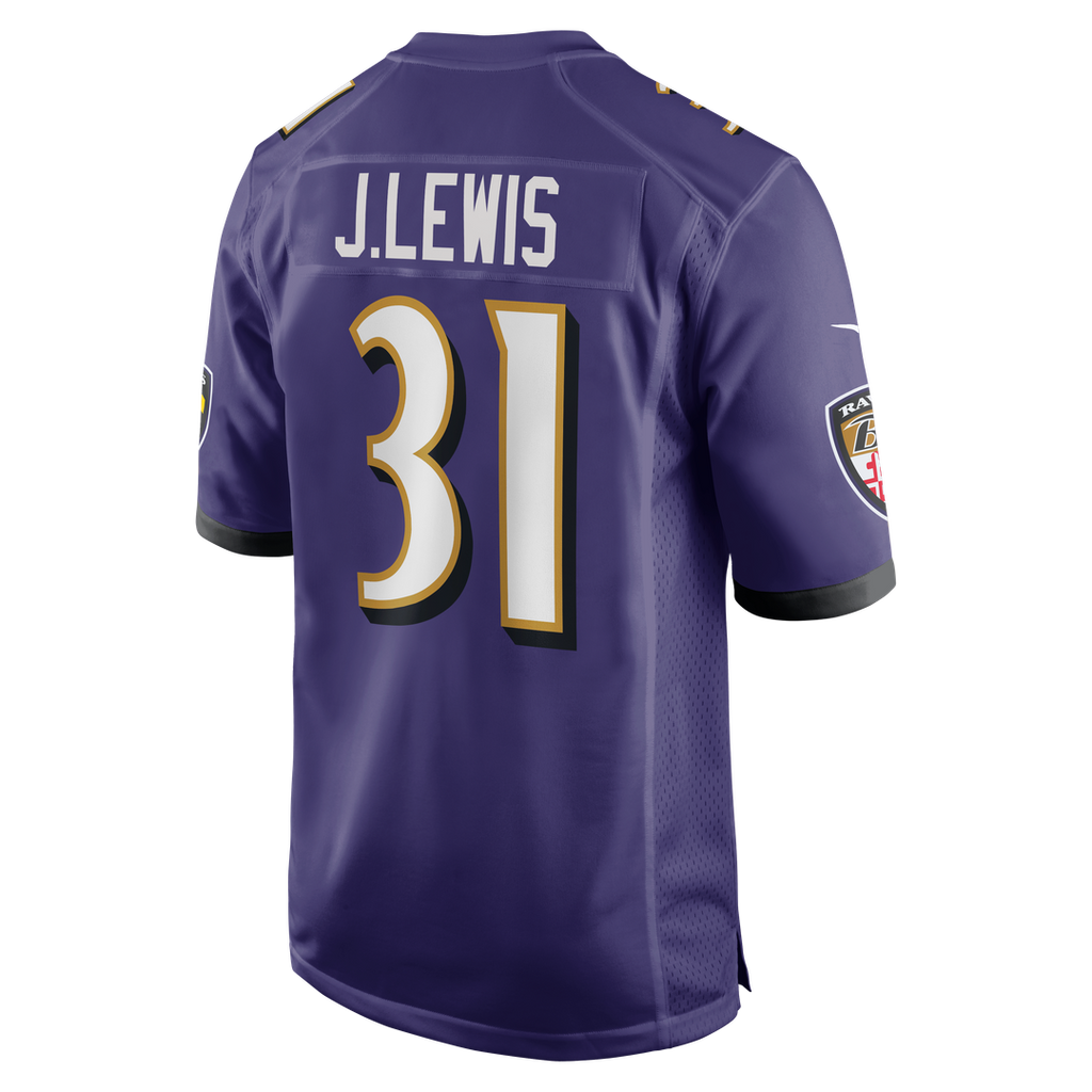 Baltimore Ravens Jamal Lewis Nike Purple Game Retired Player Jersey product image 3, provided for visual reference and