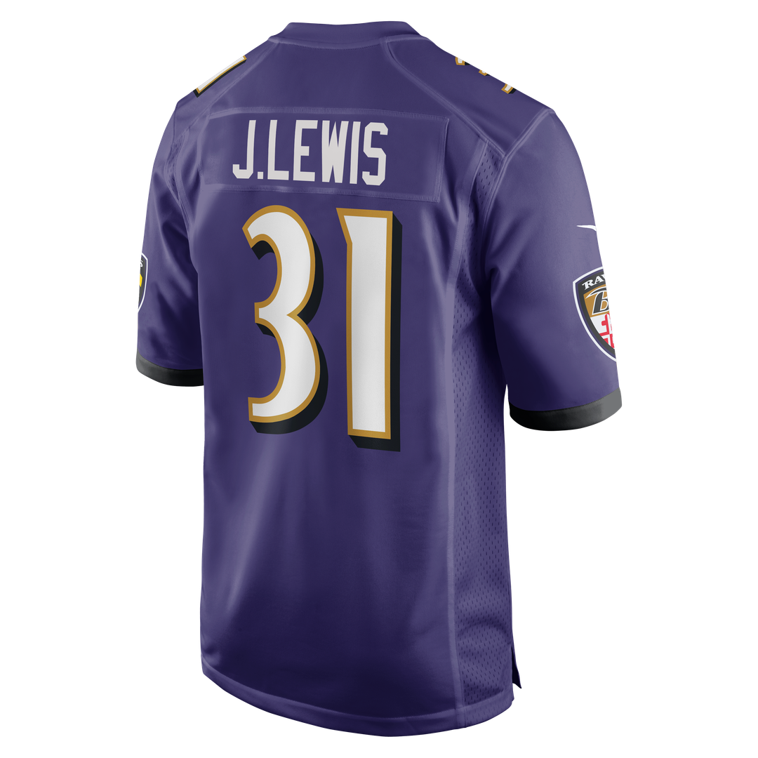 Baltimore Ravens Jamal Lewis Nike Purple Game Retired Player Jersey product image 3, provided for visual reference and