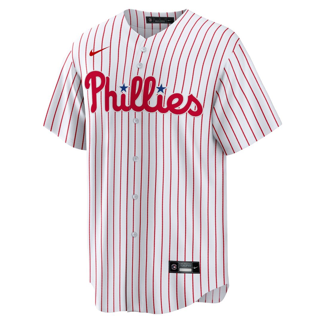 Philadelphia Phillies Bryson Stott Nike White Replica Player Jersey product image 2, provided for visual reference and