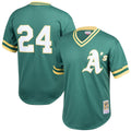 Athletics Rickey Henderson Mitchell & Ness Green Cooperstown Collection Big & Tall Mesh Batting Practice Jersey product