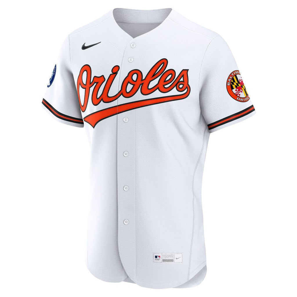 Baltimore Orioles Nike White Home Sponsor Patch Authentic Jersey product image 2, provided for visual reference and product