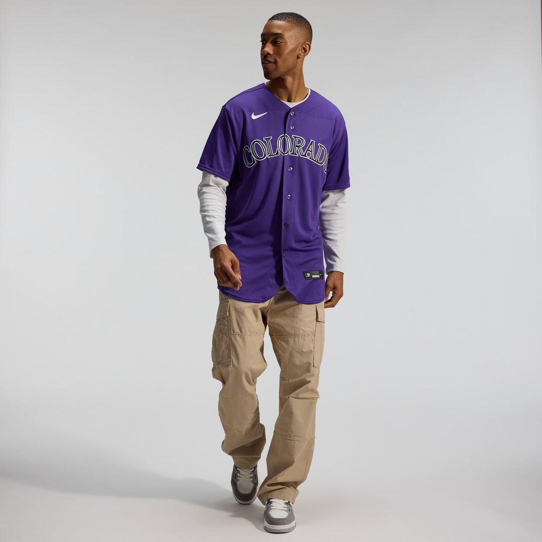 Colorado Rockies Nike Purple Alternate Authentic Jersey product image 6, provided for visual reference and product detail