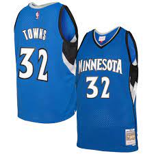 Minnesota Timberwolves Karl Anthony-Towns 2015-16 Mitchell & Ness Basketball Blue Jersey product image 1, provided for