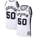 San Antonio Spurs David Robinson 1998-99 Mitchell & Ness White Basketball Jersey product image 1, provided for visual