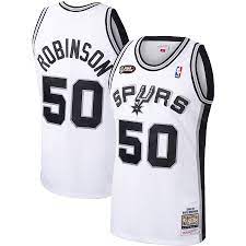 San Antonio Spurs David Robinson 1998-99 Mitchell & Ness White Basketball Jersey product image 1, provided for visual