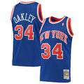 New York Knicks Charles Oakley 1991-92 Mitchell & Ness Blue Basketball Jersey product image 1, provided for visual reference