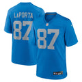 Detroit Lions Sam LaPorta Nike Blue Alternate Game Jersey product image 1, provided for visual reference and product detail