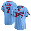 Minnesota Twins Joe Mauer Nike Light Blue Throwback Cooperstown Collection Limited Jersey product image 1, provided for