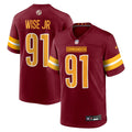 Washington Commanders Deatrich Wise Jr. Nike Burgundy Team Game Jersey product image 1, provided for visual reference and