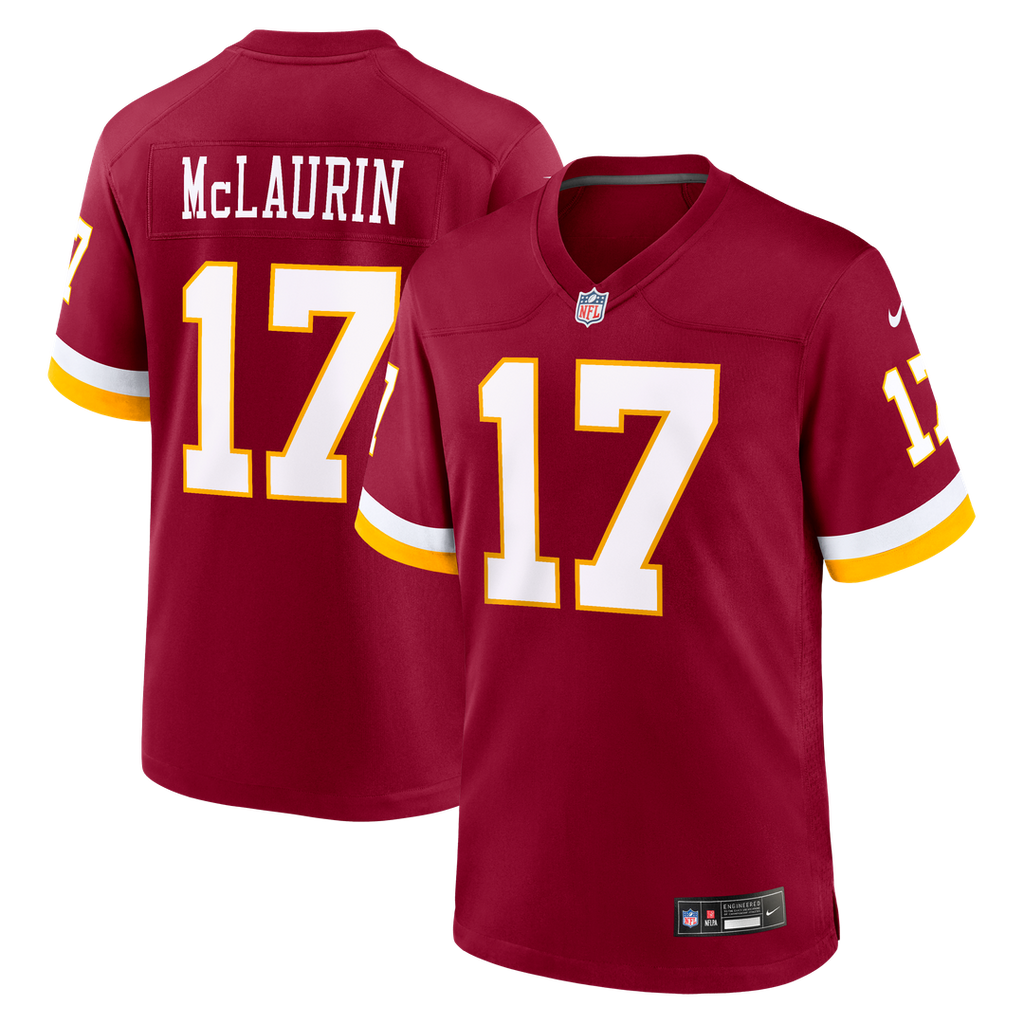 Washington Commanders Terry McLaurin Nike Burgundy Game Jersey product image 1, provided for visual reference and product