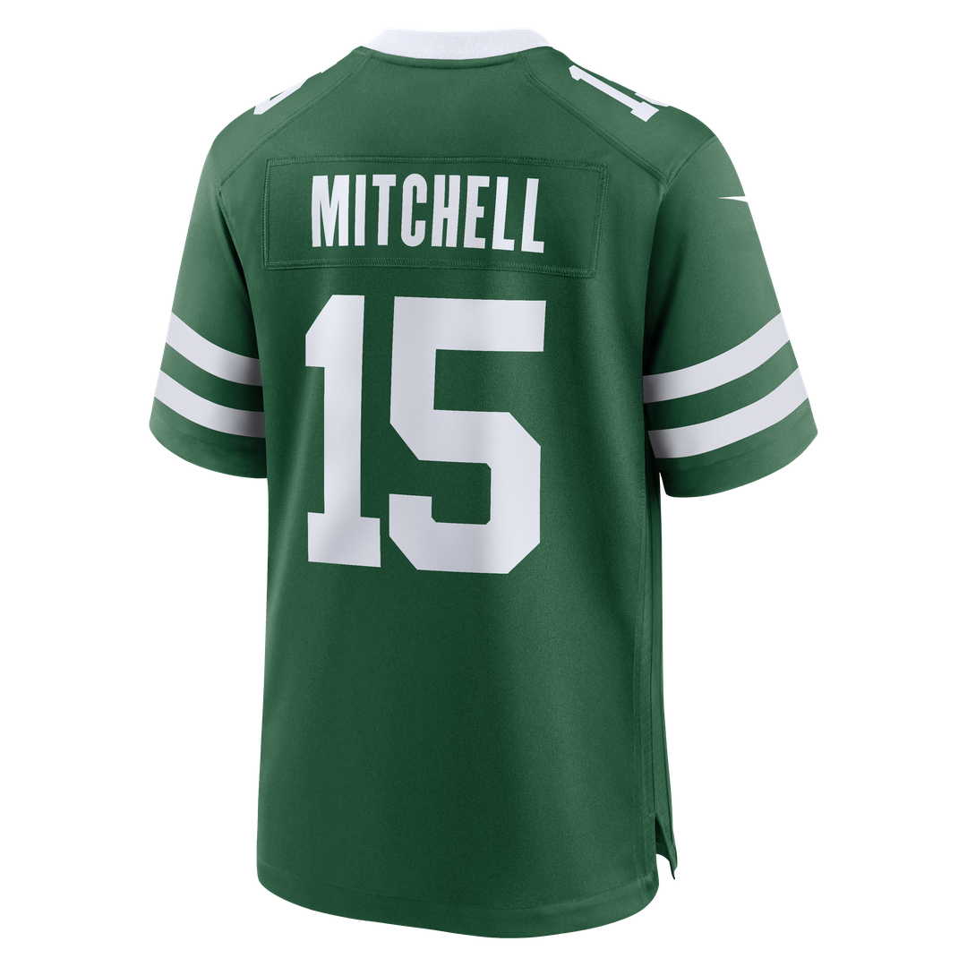 New York Jets Adonai Mitchell Nike Legacy Green Team Game Jersey product image 3, provided for visual reference and product
