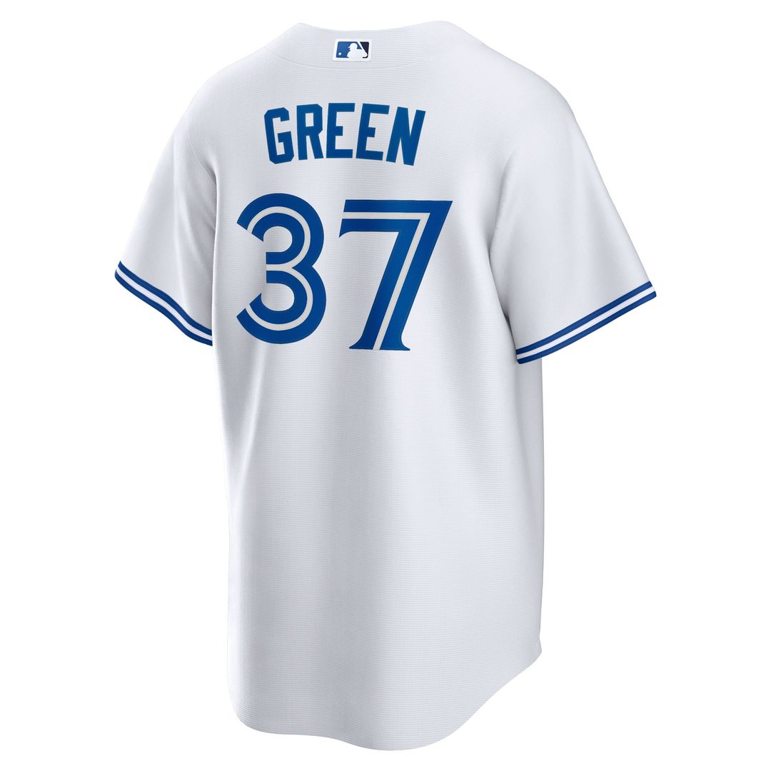 Toronto Blue Jays Chad Green Nike White Home Replica Player Jersey product image 3, provided for visual reference and