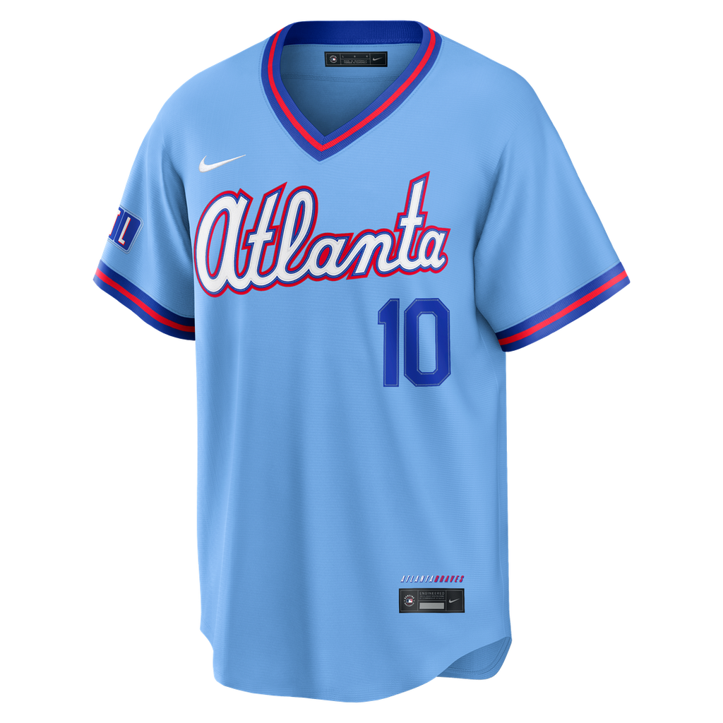 Atlanta Braves Chipper Jones Nike Powder Blue 2026 City Connect Stadium Jersey product image 2, provided for visual