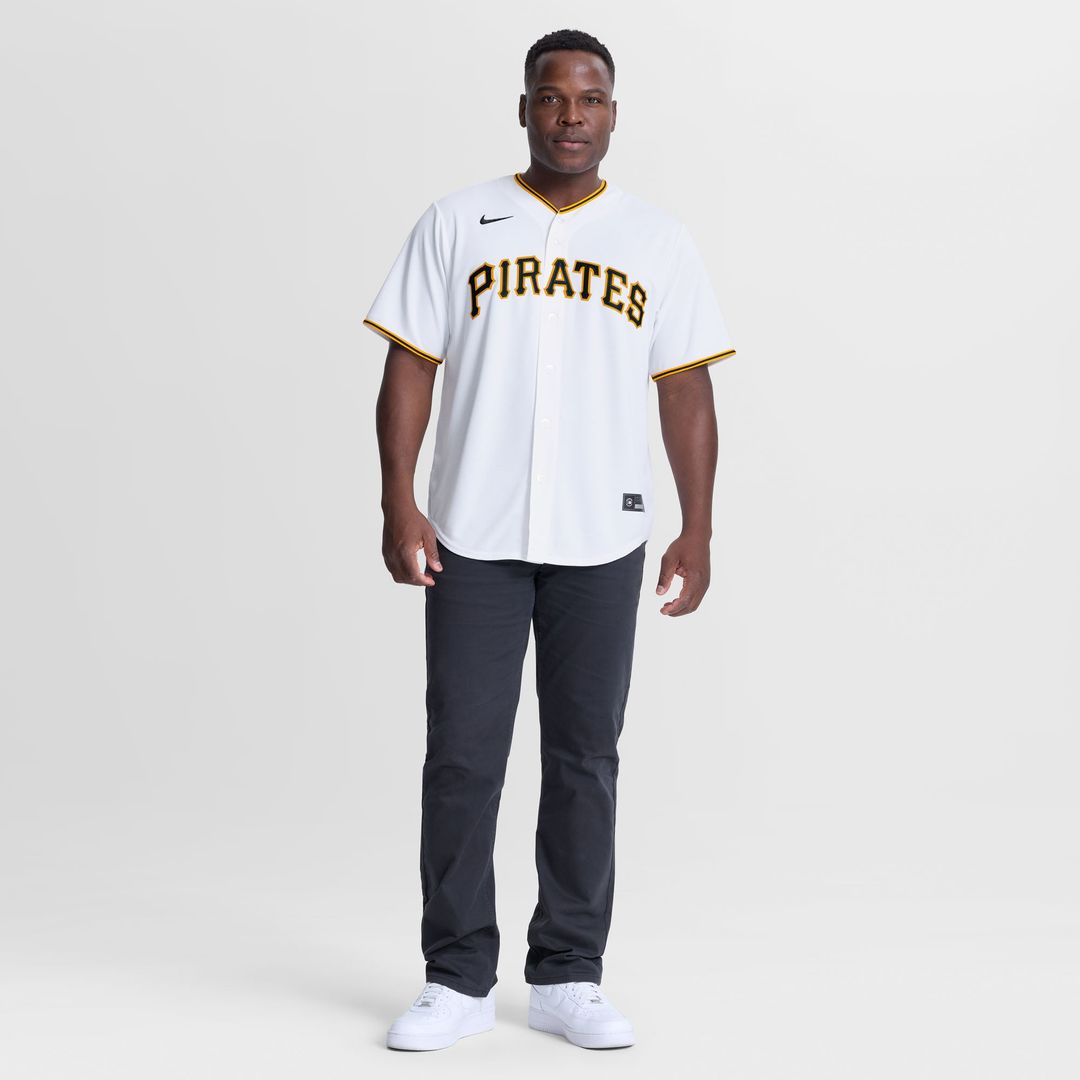 Pittsburgh Pirates Kirby Yates Nike White Home Replica Jersey product image 2, provided for visual reference and product