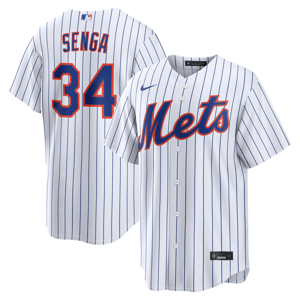 New York Mets Kodai Senga Nike White Home Replica Jersey product image 1, provided for visual reference and product detail