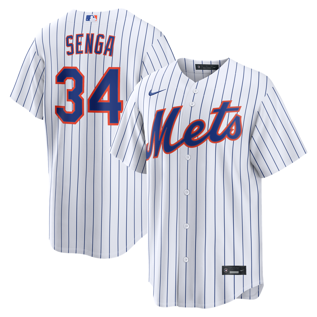 New York Mets Kodai Senga Nike White Home Replica Jersey product image 1, provided for visual reference and product detail