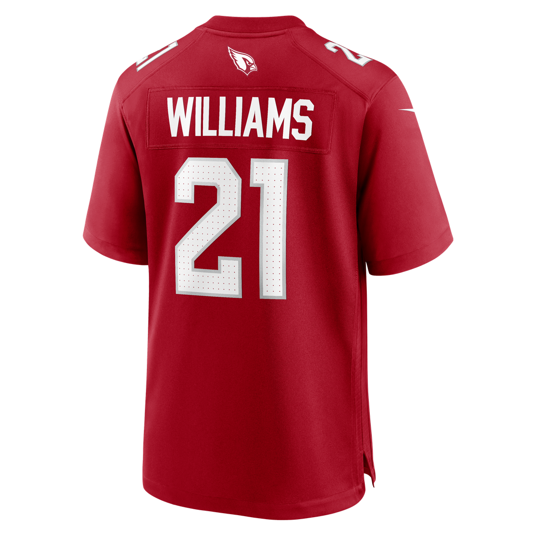 Arizona Cardinals Garrett Williams Nike Cardinal Game Jersey product image 3, provided for visual reference and product