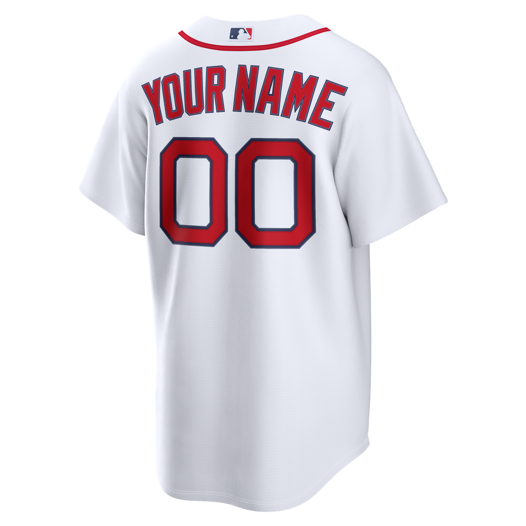 Boston Red Sox Nike White Home Replica Custom Jersey product image 3, provided for visual reference and product detail review
