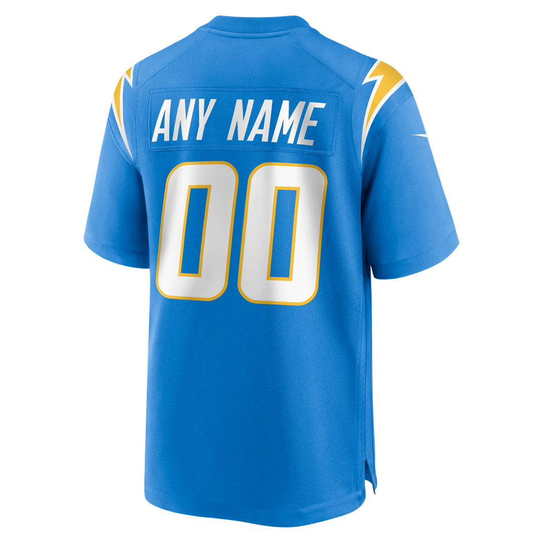 Los Angeles Chargers Nike Powder Blue Custom Game Jersey product image 3, provided for visual reference and product detail