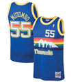 Mens Denver Nuggets Dikembe Mutombo Mitchell & Ness Blue 1991-92 Hardwood Classics Swingman Jersey product image 1, provided