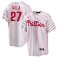 Philadelphia Phillies Aaron Nola Nike White Home Replica Player Name Jersey product image 1, provided for visual reference