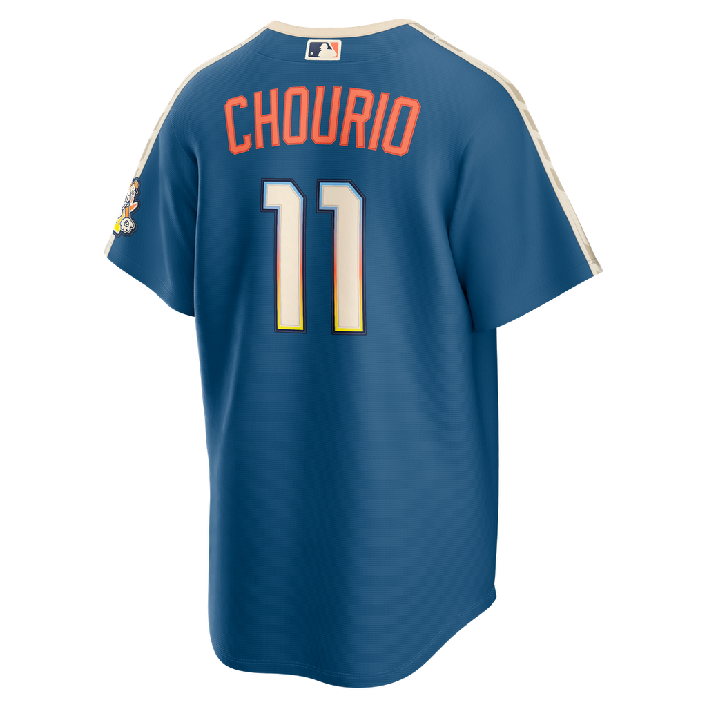Milwaukee Brewers Jackson Chourio Nike Mineral Blue 2026 City Connect Stadium Jersey product image 3, provided for visual