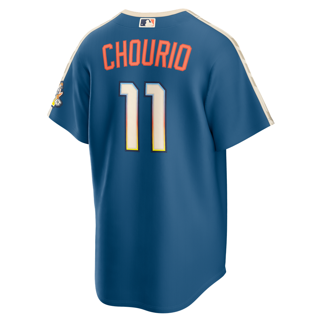 Milwaukee Brewers Jackson Chourio Nike Mineral Blue 2026 City Connect Stadium Jersey product image 3, provided for visual
